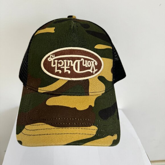 Von Dutch Rambo Brown Camo Trucker Hat Seen on Travis Scott - Picture 2 of 5
